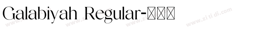 Galabiyah Regular字体转换